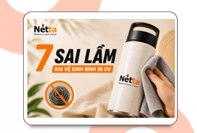 Cách Vệ Sinh Bình Giữ Nhiệt In UV: 7 Sai Lầm Cần Tránh Để Hình In Luôn Bền Đẹp